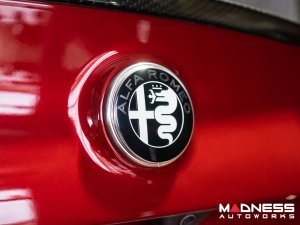 Alfa Romeo Emblems & Badges Kit - Black - "Alfa Romeo" + "Sportiva" Emblems + 2 AR Badges